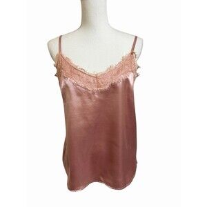 NWT Astrologie Women's M Blush Satin Lace Cami Top Coquette Y2K Slip Aesthetic